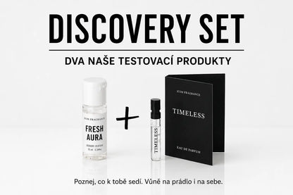 DISCOVERY TESTER SET - Fresh Aura 10ml + Edp. Timeless 2ml ZA VÝHODNOU CENU Icon Fragrance